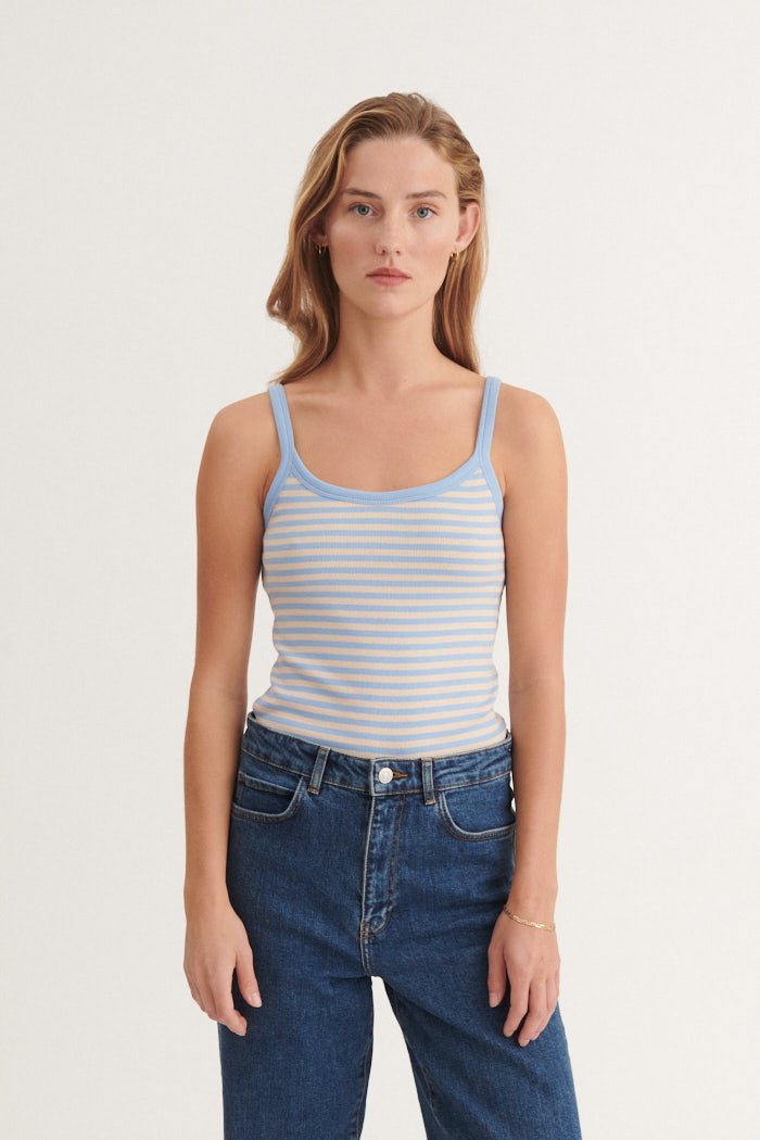 Basic Apparel Ludmilla Strap Top Tops & tank-tops 785 Frozen fjord / smoke gray